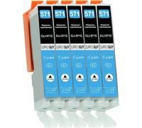 Ink Cartridges with Chip Compatible with Canon CLI-571 Cyan for Canon Pixma MG5750 MG5751 MG6850 MG7750 TS5050 TS5055 TS6050 TS8050 TS9050 TS9055 and More (See Product Page)
