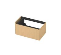 INK Concept R Meuble sous-lavabo - 80x45x35cm - 1 tiroir - poignées en applique - angle arrondi à gauche - MDF - light veneer 1255211