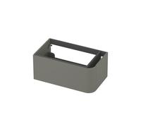INK Concept R Meuble sous-lavabo - 80x45x35cm - 1 tiroir - poignées en saillie - angle arrondi à droite - MDF laqué - vert béton mat 1255022
