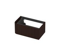 INK Concept R Meuble sous-lavabo - 80x45x35cm - 1 tiroir - poignées rapportées - fraisées - angle arrondi gauche - MDF - dark veneer 1255273