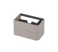 INK Concept R Meuble sous-lavabo - 80x45x52cm - 2 tiroirs - poignées en saillie - angle arrondi à droite - MDF laqué - gris cachemire mat 1255423
