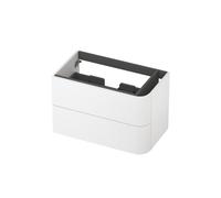 INK Concept R Meuble sous-lavabo - 80x45x52cm - 2 tiroirs - poignées en saillie - rainurées - angle arrondi à droite - MDF laqué - blanc mat 1255481