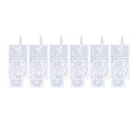 Ink Damper, Solvent Inkjet Head Rectangular PP Damper Replacement for XP600 Printer 6Pcs High Quality Durable Ink Flow Stabilizer Print Head Protection Smooth Ink Supply (White)