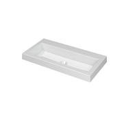 INK Dock Lavabo - 80x40x6cm - 1 bassin - 0 trous de robinet - polystone blanc brillant 3415010