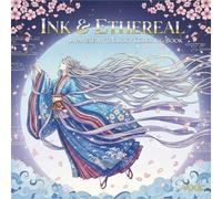 Ink & Ethereal: Japanese Mythology Coloring Book for Adults Featuring Celestial Spirits - 40 Intricate Manga-Style Illustrations of Legendary Creatures for Relaxation and Mindfulness