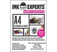 Ink Experts Lot de 100 feuilles de papier de sublimation à libération élevée 100 g/m² Platinum A4