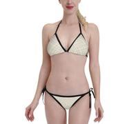 Ink Fragment Bikini triangle pour femme | Bikini en polyester extensible. Attaches réglables pour la plage et la piscine.