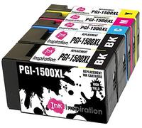 Ink Inspiration® Remplacement pour Canon PGI-1500 PGI-1500XL Cartouches d'encre 5 Pack, Utiliser avec Canon MAXIFY MB2050 MB2350 MB2750 MB2150 MB2155 MB2755, Noir/Cyan/Magenta/Jaune