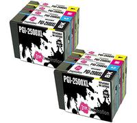 Ink Inspiration® Remplacement pour Canon PGI-2500 PGI-2500XL Cartouches d'encre 8 Pack, Utiliser avec Canon MAXIFY MB5350 iB4050 MB5050 MB5150 MB5450 iB4150 MB5455 MB5155, Noir/Cyan/Magenta/Jaune
