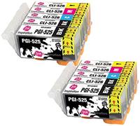 Ink Inspiration® Remplacement pour Canon PGI-525 CLI-526 Cartouches d'encre 10 Pack, Utiliser avec Canon MG5350 MG5250 MG5150 MG6150 MG6250 iX6550 iP4850 iP4950 MX895 MX885 MG8150 MG8250