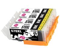 Ink Inspiration® Remplacement pour Canon PGI-570XL PGI-570PGBK Noir Cartouches d'encre, Utiliser avec Canon TS5050 MG5750 MG5751 TS6050 TS8050 TS9050 MG6850 MG6851 MG7750 TS5051 TS5053 TS6051