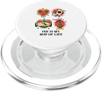 Ink is My Map of Life (Graphique de déclaration de Tatouage) PopSockets PopGrip pour MagSafe