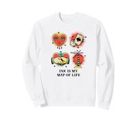 Ink is My Map of Life (Graphique de déclaration de Tatouage) Sweatshirt
