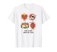 Ink is My Map of Life (Graphique de déclaration de Tatouage) T-Shirt