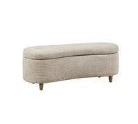 INK+IVY Bailey - Banc d'appoint d'entrée pour salon, banc de rangement à rabat, rembourrage en peluche confortable en boucle, banc moderne et compact pour extrémité de lit de chambre à coucher, siège