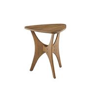 INK+IVY Blaze Table triangulaire en bois contreplaqué avec pieds en placage de bois, moderne du milieu du siècle, assemblage facile, meubles d'appoint pour salon, décoration minimaliste, marron clair