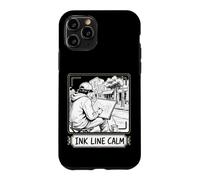 Ink Line Calm Croquis Urbain Architecture Encre Coque pour iPhone 11 Pro