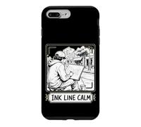 Ink Line Calm Croquis Urbain Architecture Encre Coque pour iPhone 7 Plus/8 Plus