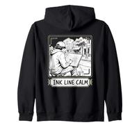 Ink Line Calm Croquis Urbain Architecture Encre Sweat à Capuche
