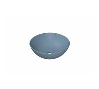 INK Otello Large vasque - 40x40x14cm Vasque à poser ronde en porcelaine - bleu clair mat 0300295