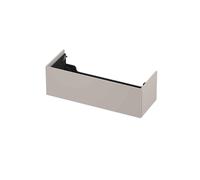 INK p2o meuble sous lavabo 120x45x37.6cm 1 tiroir push 2 open straight up front mdf laqué mat gris cachemire 1259788