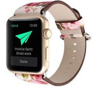 Ink painting Leather Band Bracelet Watchband For Apple Watch 38MM A G