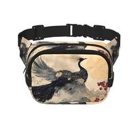 Ink Phoenix Sac banane multifonction imprimé unisexe tendance Sac de rangement de voyage