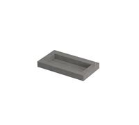 INK Pitch lavabo - 80x45x9cm - 1 cuve - 0 trous de robinet - bonde céramique Armani grey mat 0210321