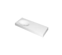INK Smooth lavabo - 120x45x9cm - 1 cuve à gauche - 1 trou de robinet - polystone blanc mat 3407449