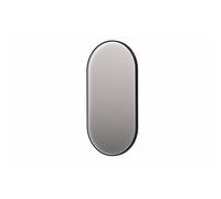 INK SP21 miroir - 120x4x60cm ovale dans un cadre en acier incl indir LED - chauffage - changement de couleur - dimmable et interrupteur - metal black brossé 8409475