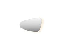 INK SP23 Miroir - 80x4x50cm - LED en bas et en haut changement de couleur - dimmable - organique - dans un cadre en acier - gauche aluminium blanc mat 8409356