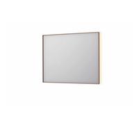 INK SP32 miroir - 100x4x80cm rectangulaire en cadre acier incl LED indirecte - chauffage - changement de couleur - dimmable et interrupteur - cuivre brossé 8410064