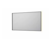 INK SP32 miroir - 140x4x80cm rectangulaire dans un cadre en acier incl LED indirecte - chauffage - changement de couleur - dimmable et interrupteur - noir mat 8410080