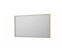 INK SP32 miroir - 140x4x80cm rectangulaire en cadre acier incl LED indirecte - chauffage - changement de couleur - dimmable et interrupteur - brossé mat or 8410082