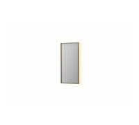 INK SP32 miroir - 40x4x80cm rectangle en cadre acier incl LED indirect - chauffage - changement de couleur - dimmable et interrupteur - brossé or mat 8410002
