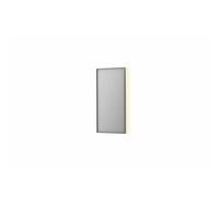 INK SP32 miroir - 40x4x80cm rectangulaire en cadre acier incl LED indirecte - chauffage - changement de couleur - dimmable et interrupteur - inox brossé 8410003