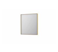INK SP32 miroir - 70x4x80cm rectangulaire en cadre acier incl LED indirect - chauffage - changement de couleur - dimmable et interrupteur - brossé or mat 8410032