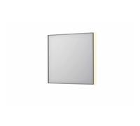 INK SP32 miroir - 80x4x80cm rectangulaire en cadre acier incl LED indirecte - chauffage - changement de couleur - dimmable et interrupteur - inox brossé 8410043