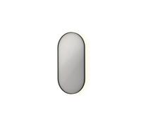 Ink spiegels miroir sp21 ovale dans un cadre en acier, y compris indir led. chauffage. couleur changeante. dimmable et interrupteur 100x50cm noir mat 8408965