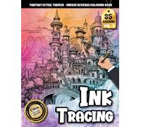 Ink Tracing Book: Fantasy Cities for Calm Focus and Daily Unwinding: Stress relief coloring book for busy minds | Immerse in soothing, detailed fantasy environments