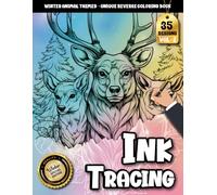 Ink tracing book for adults: Calming Winter Animal Art to Trace and Color - Aesthetic Adult Activity Book for Mindful Creativity and Stress Relief
