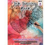Ink Tracing Book for Adults: Stress relief reverse Hen Mandala Coloring Book for adults: mindfully Follow white lines to Uncover 35 cute Hen Mandala ... pages a perfect gift for Hen Lovers(Vol-03)