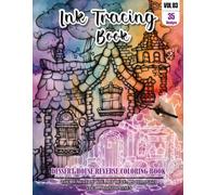 Ink Tracing Book: Stress relief reverse Dessert House Coloring Book for adults: mindfully Follow white lines to Uncover 35 cute Dessert House arts | ... perfect gift for Dessert House lovers(VOL-3)