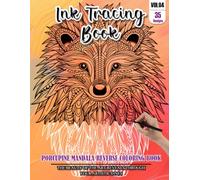 Ink Tracing Book: Stress relief reverse Porcupine Mandala Coloring Book for adults: mindfully Follow white lines to Uncover 35 cute Porcupine Mandala ... a perfect gift for Porcupine Lovers (Vol-04)
