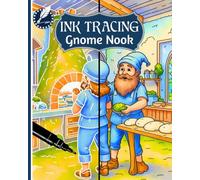 INK TRACING Gnome Nook: Forest Days in a Mushroom House, Contoured with a Single Black Pen