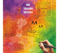 Ink Tracing Spooky: Trace the White Paths to Unveil Creepy Halloween Scenes in Stained Glass Patterns