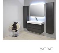 INK Unité ensemble de meuble sans poignée avec miroir 80cm blanc mat sb8407920/sb0204031/sb1241010/