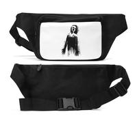 Ink Wash Style Horror Ghost Sac banane unisexe Noir