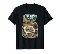 Ink Wash Walk Carnet Pinceau Crayon T-Shirt