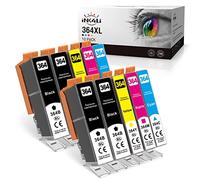 INK4U 364XL Compatible pour HP 364 XL pour Photosmart 5520 5510 5515 6520 6525 Deskjet 3520 Officejet 4620 4622 (Noir Cyan Magenta Jaune, 10-Pack)